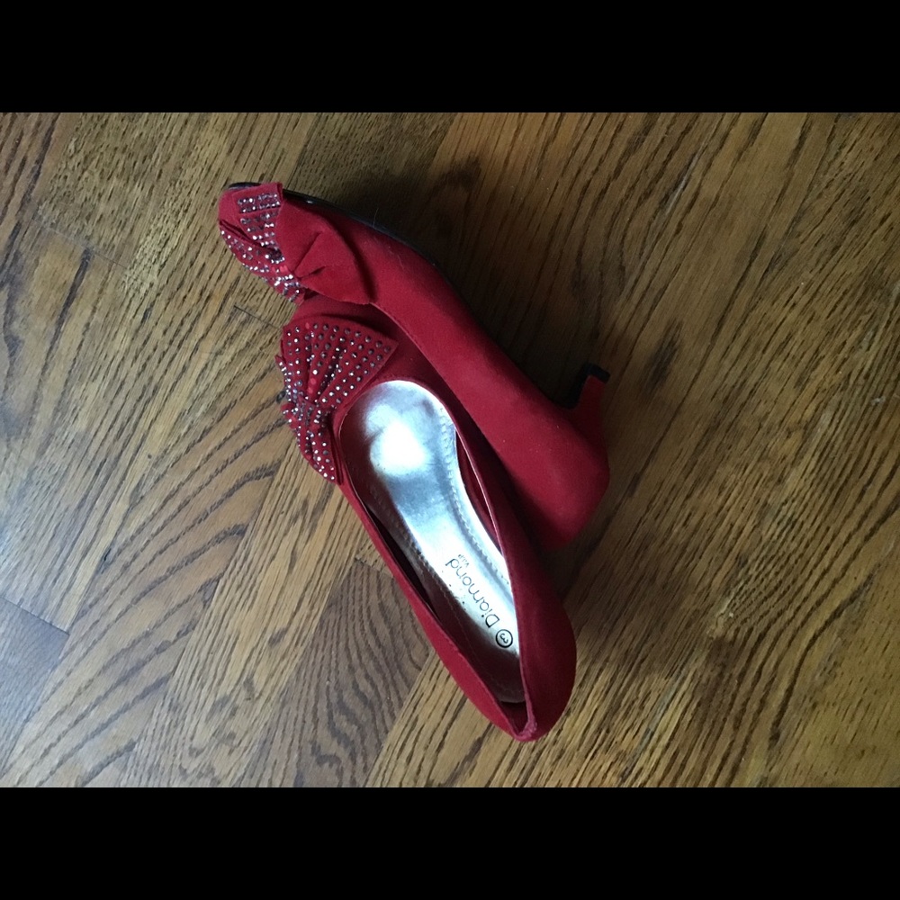 Red Bow Dress Shoes